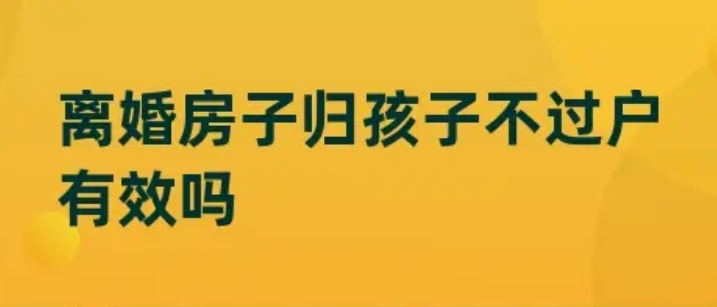 离婚房子过户，房子过户未成年小孩